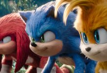 Knuckles (Idris Elba), Sonic (Ben Schwartz) and Tails (Colleen O