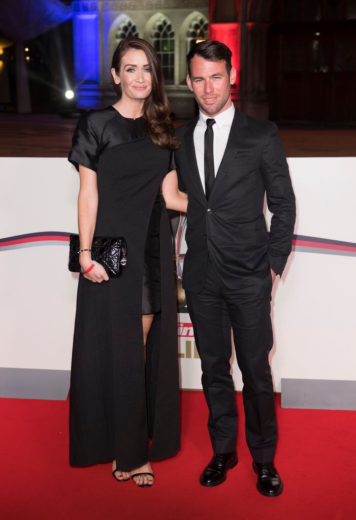 Peta Todd and Mark Cavendish wearing black outfits