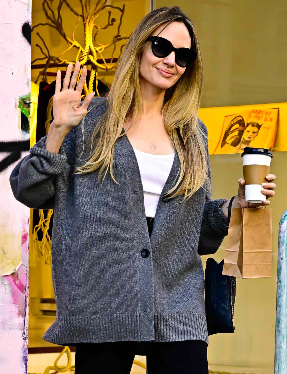 Angelina Jolie is seen on December 03, 2024 in New York City