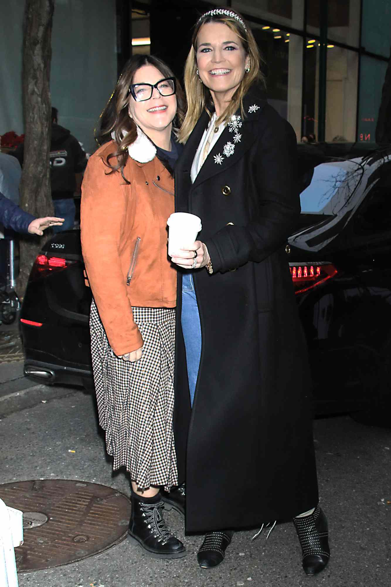 Annie Guthrie and Savannah Guthrie are seen arriving at NBC's 'Today' Show on December 20, 2024 in New York City.