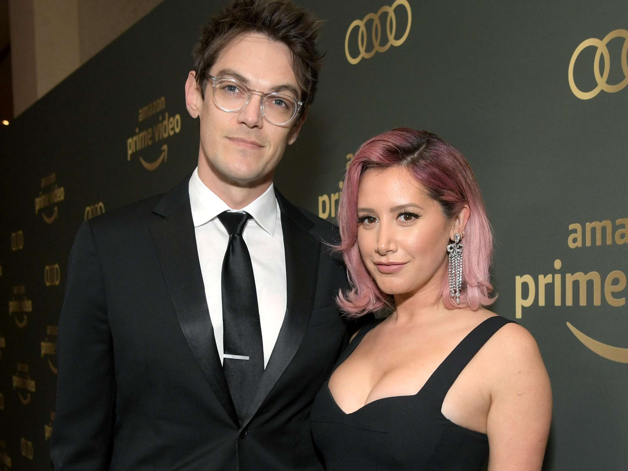 Christopher French and Ashley Tisdale attend the Amazon Prime Video's Golden Globe Awards After Party on January 6, 2019 in Beverly Hills, California. 