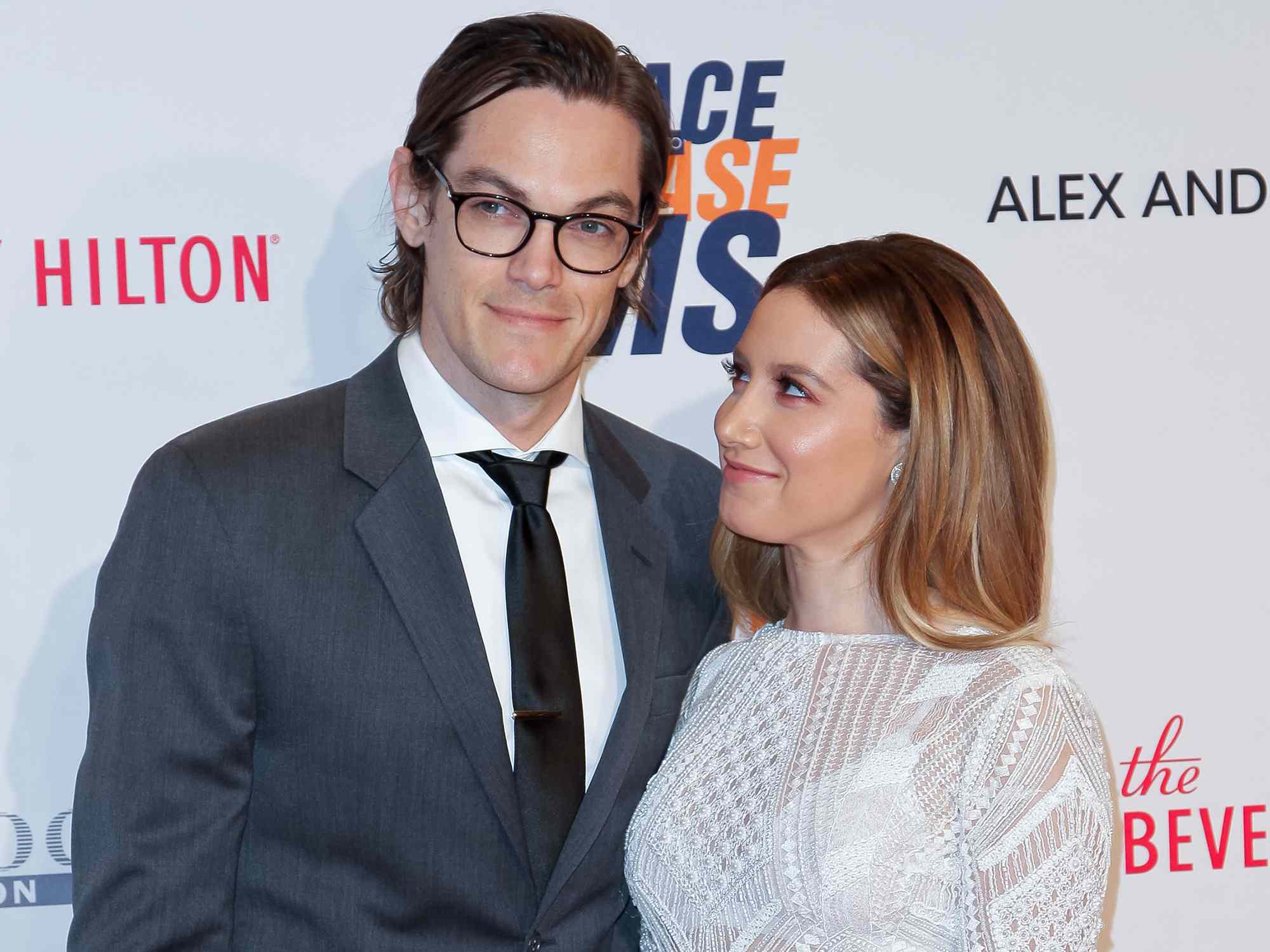 Christopher French and Ashley Tisdale attend the 23rd annual Race to Erase MS Gala on April 15, 2016 in Beverly Hills, California. 