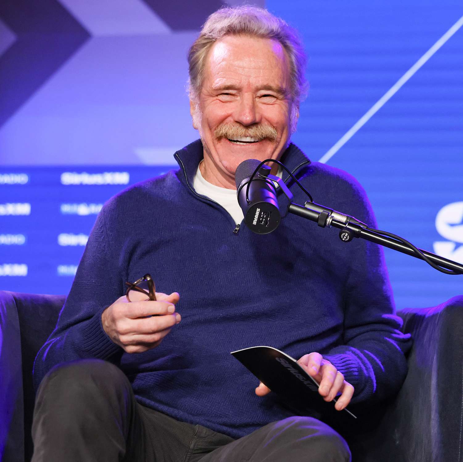 Bryan Cranston hosts a SiriusXM Town Hall with L.A. Dodgers Manager Dave Roberts at SiriusXM 