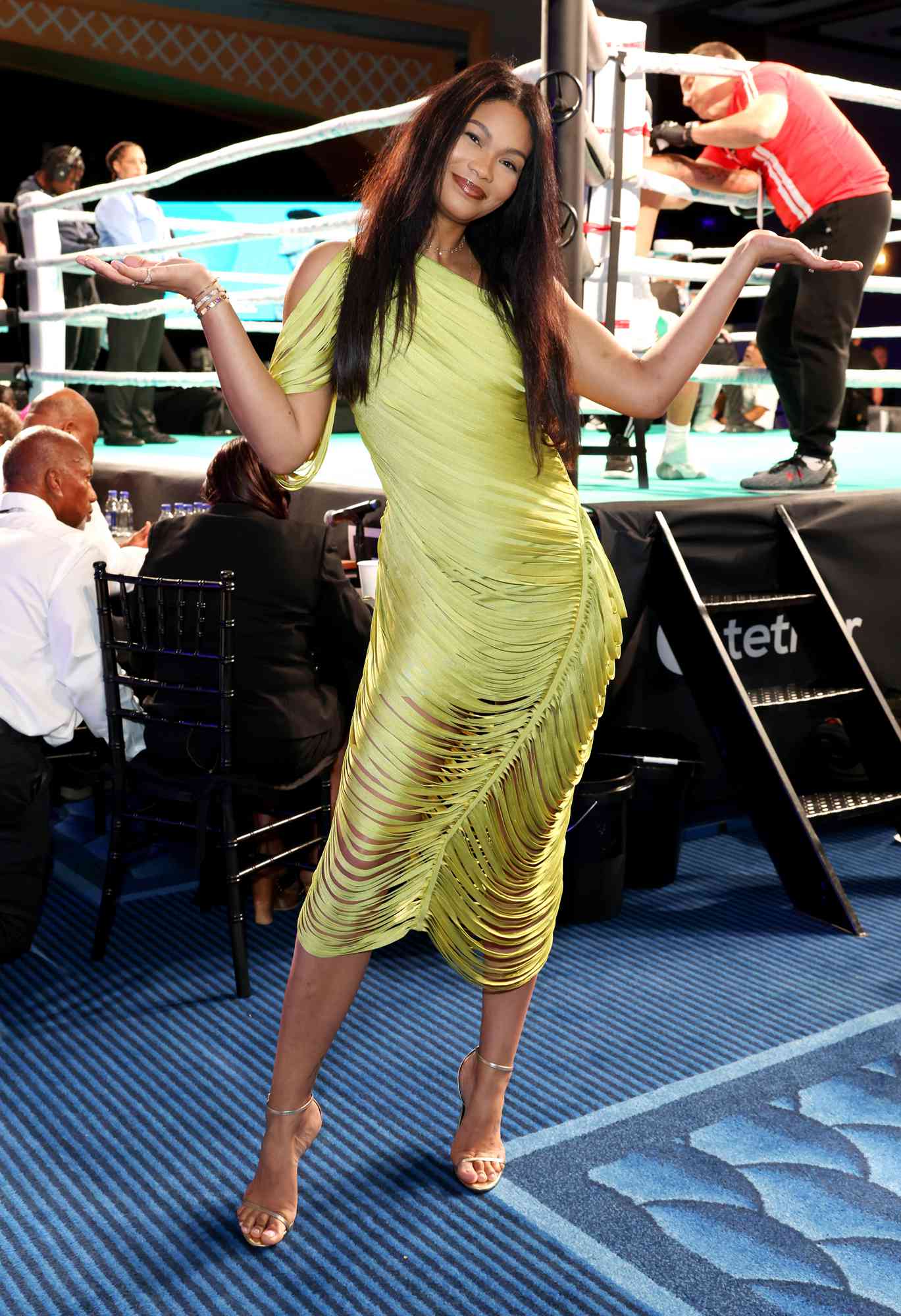 Chanel Iman attends Champion Spirit Fight Night in The Bahamas at Baha Mar on December 14, 2024 in Nassau, Bahamas.