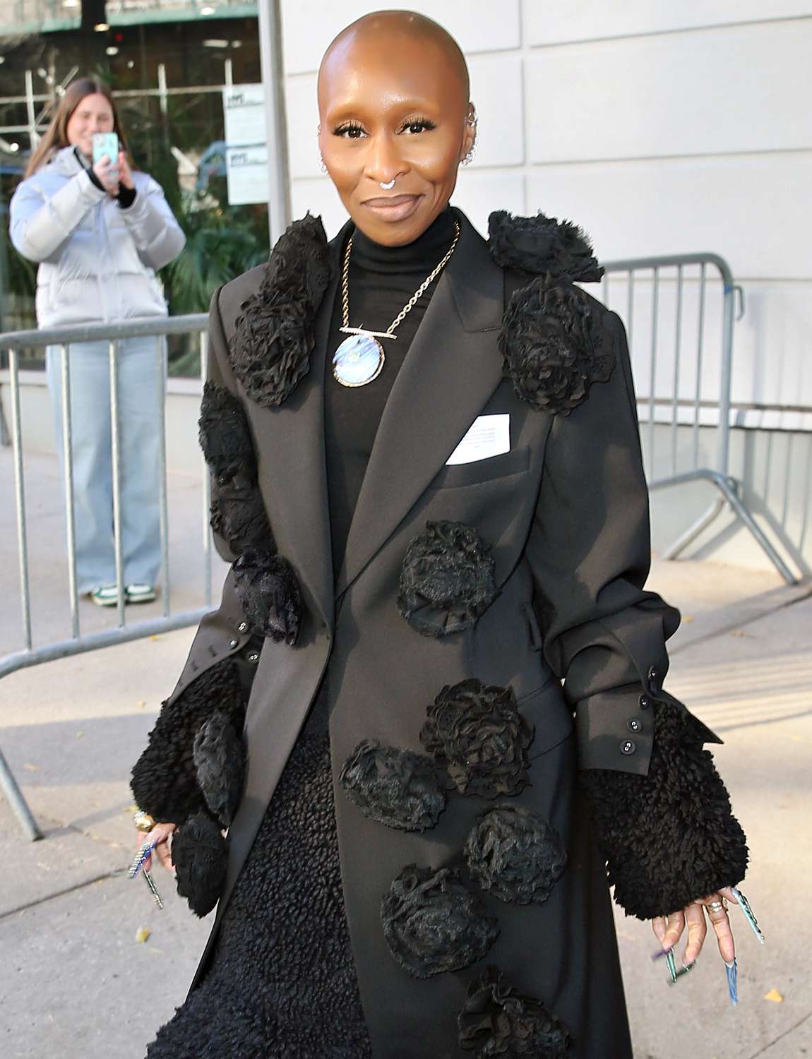 Cynthia Erivo was seen leaving The Drew Barrymore Show in New York City.