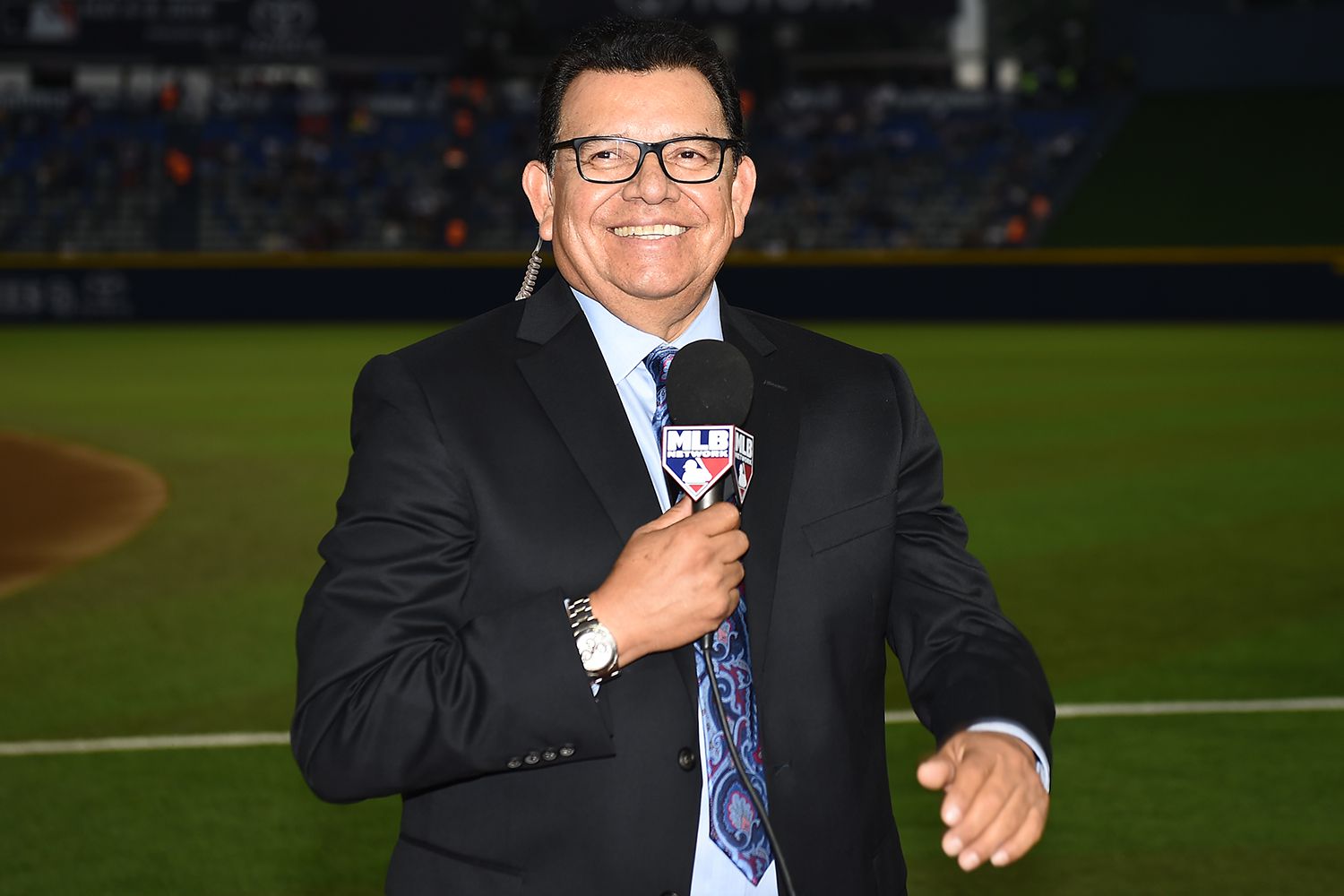 Fernando Valenzuela acknowledges the crowd prior to the game between the Los Angeles Dodgers and the San Diego Padres at Estadio de Beisbol Monterrey on Friday, May 4, 2018 in Monterrey, Mexico.