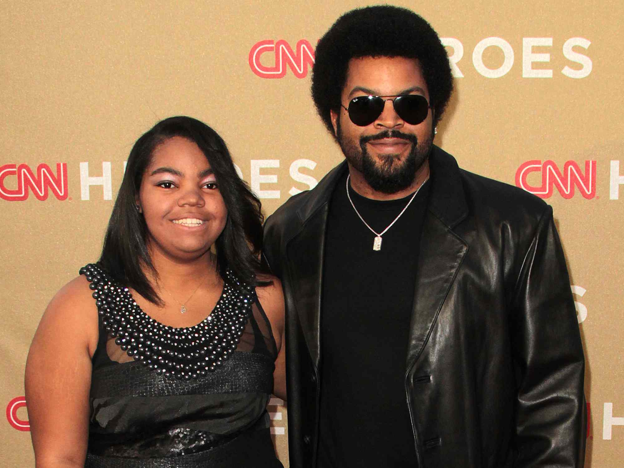 Ice Cube (R) and his daughter attend the CNN Heroes: An All-Star Tribute