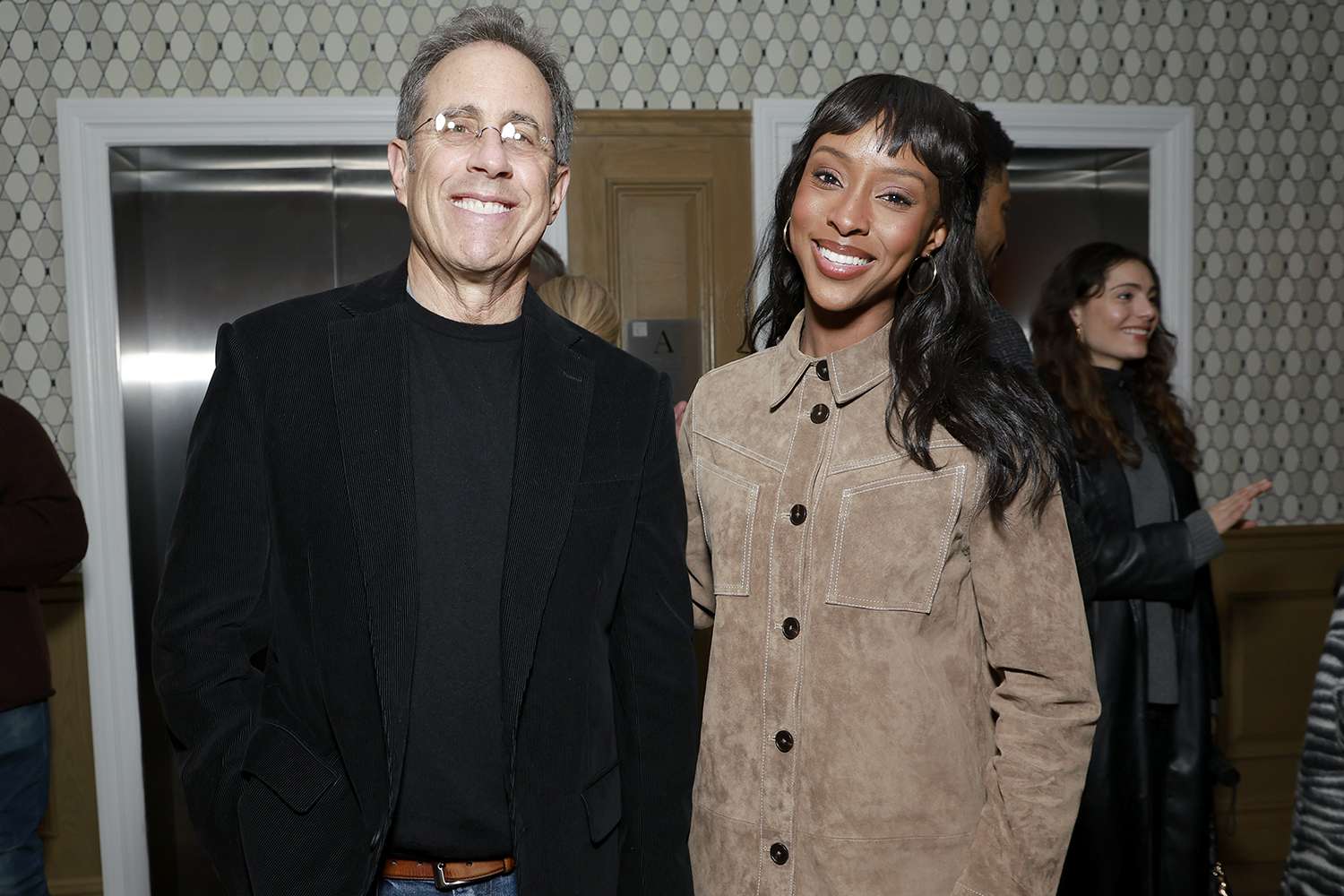 Jerry Seinfeld and Ebony Obsidian attend Netflix's The Six Triple Eight NYC Tastemaker Screening