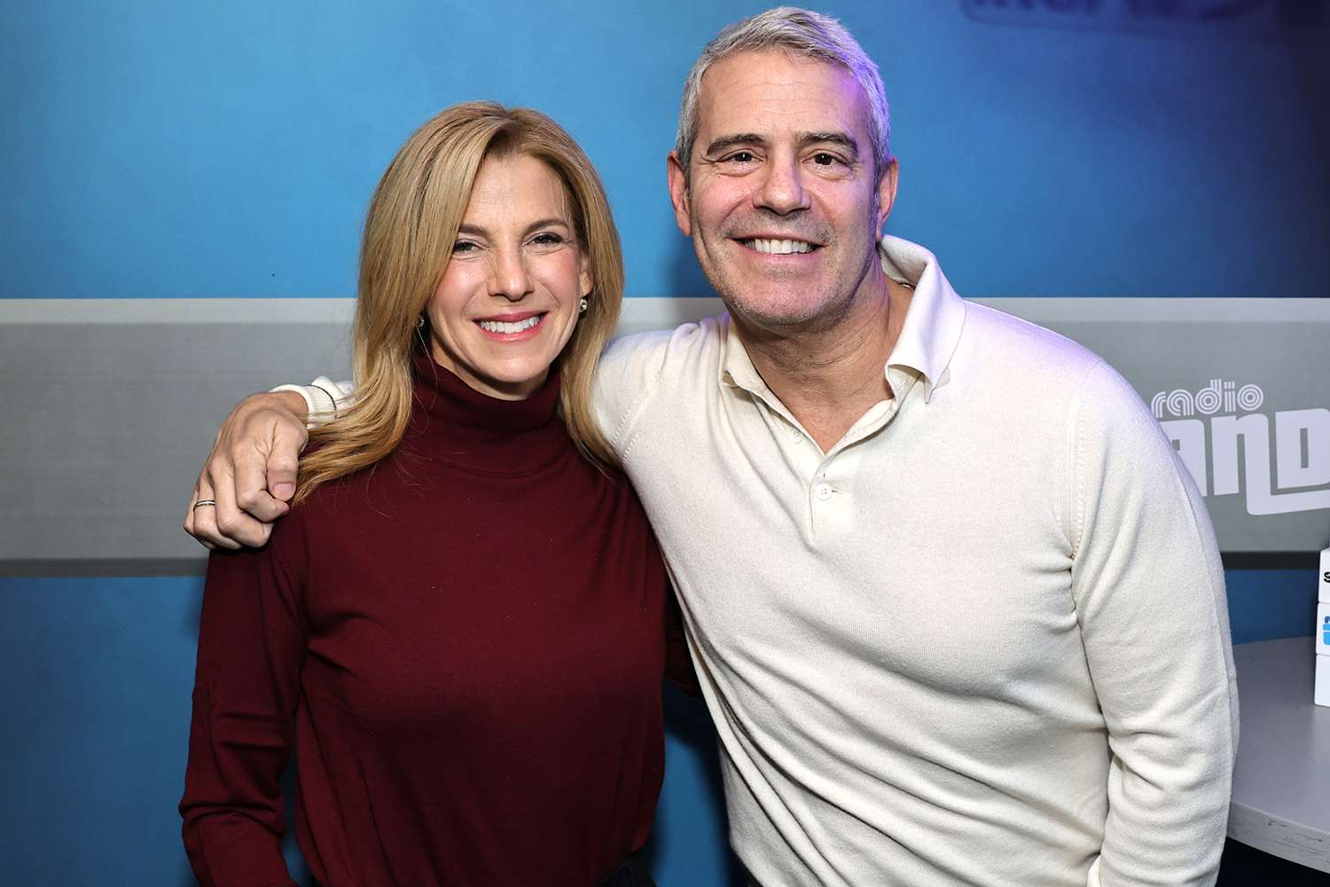 Jessica Seinfeld and Andy Cohen visit SiriusXM at SiriusXM Studios