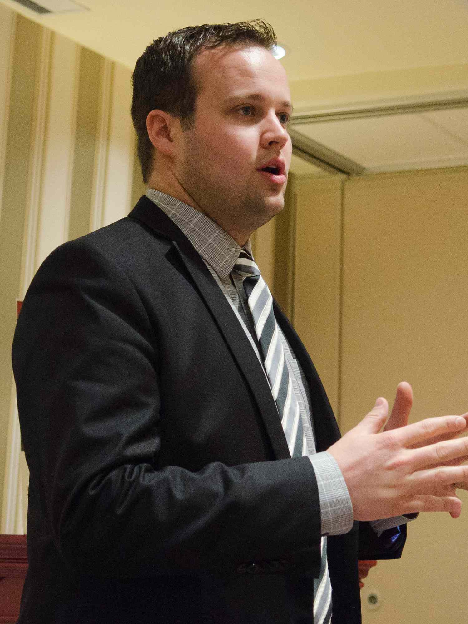 Josh Duggar speaks during the 42nd annual Conservative Political Action Conference at the Gaylord National Resort Hotel and Convention Center on February 28, 2015 in National Harbor, Maryland.