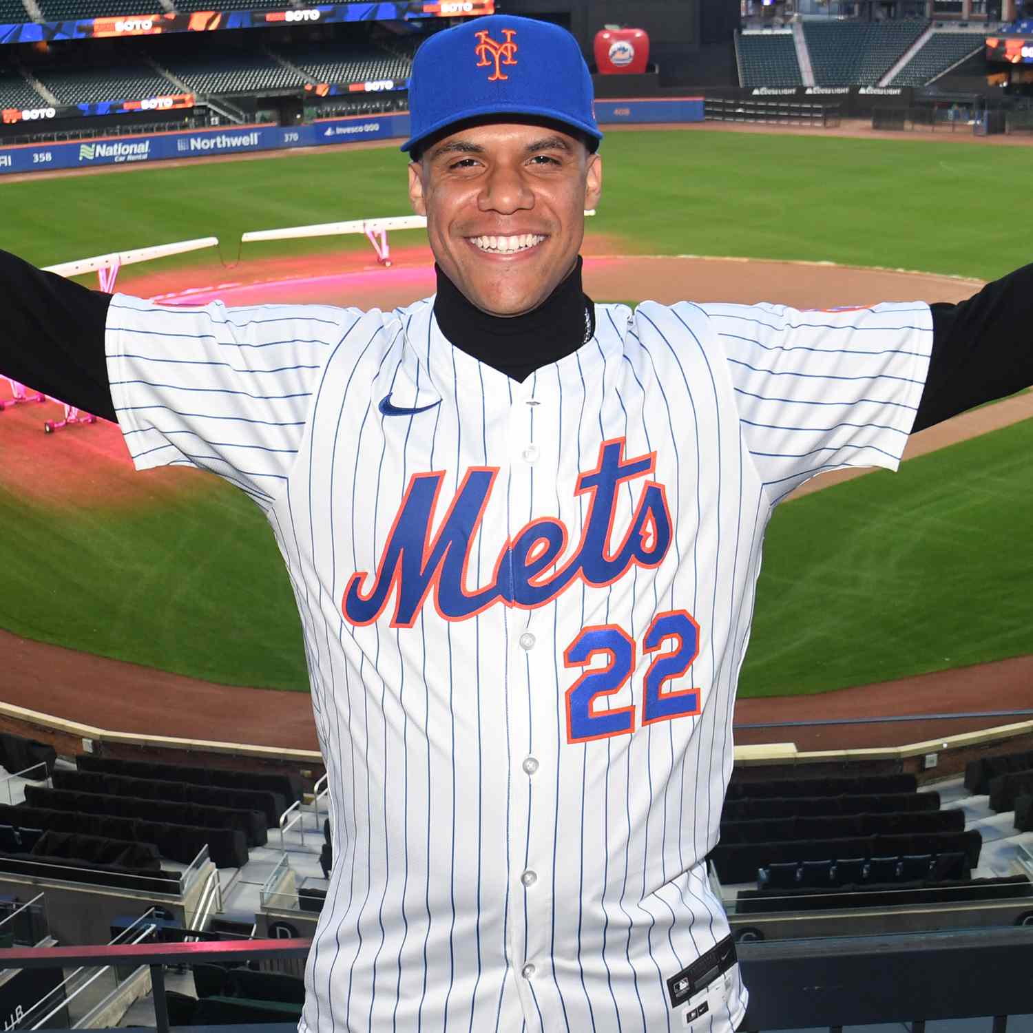 Juan Soto was officially introduced as the newest member of the New York Mets during a press event at Citi Field