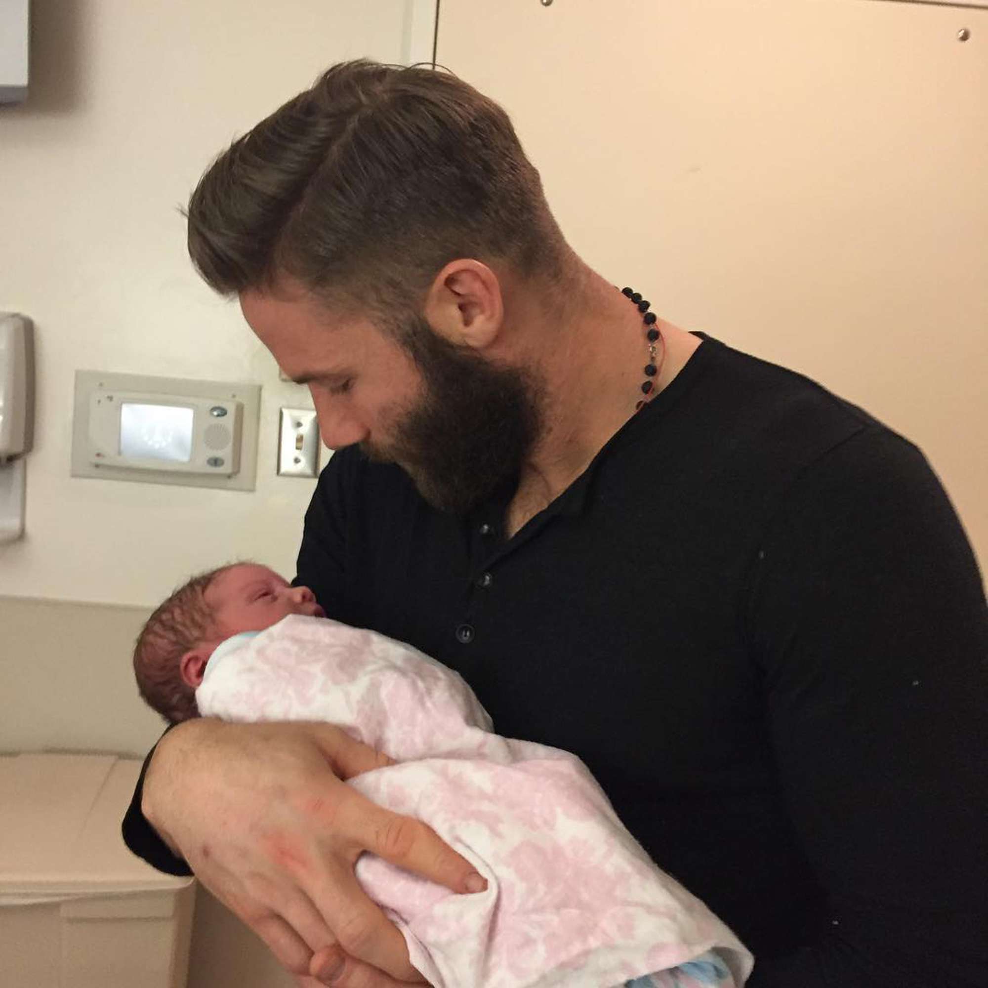 Julian Edelman and his daughter Lily. 