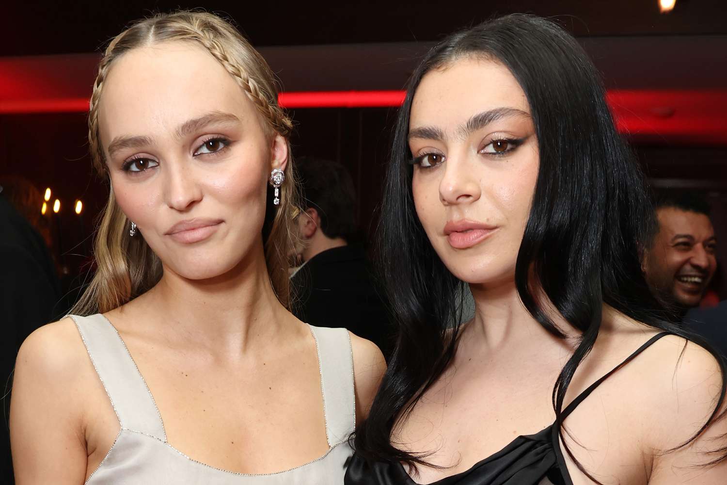 Lily-Rose Depp and Charli XCX attend the Los Angeles Premiere After Party of Focus Features' "Nosferatu"