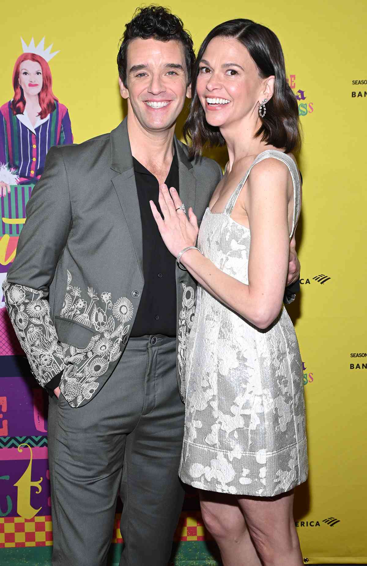 Michael Urie and Sutton Foster attend the opening night of Center Theatre Group's "Once Upon A Mattress" at Ahmanson Theatre