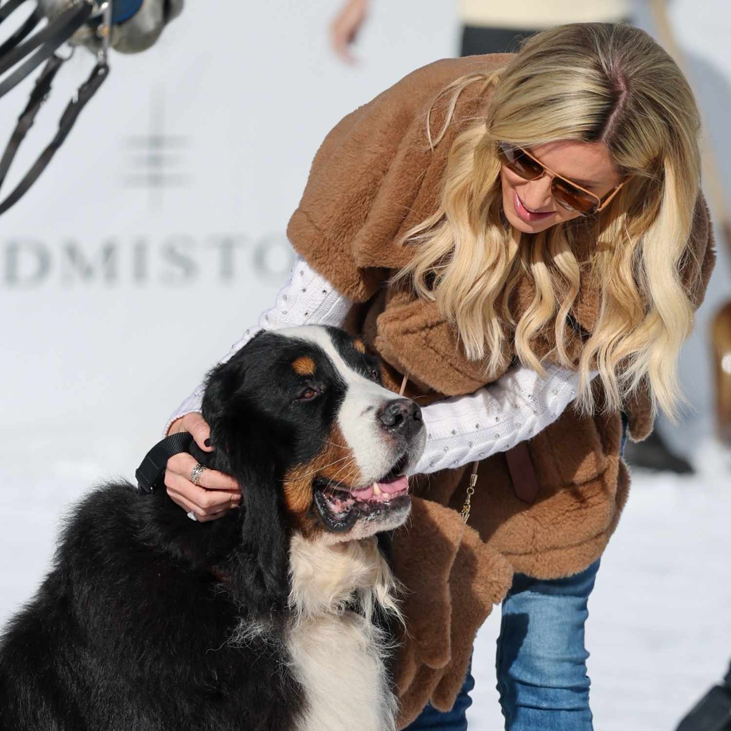 Nicky Hilton was seen at a polo game exuding winter chic in a faux fur belted coat and shearling-trimmed boots. The socialite completed her stylish look with aviator sunglasses and a warm beverage in hand.