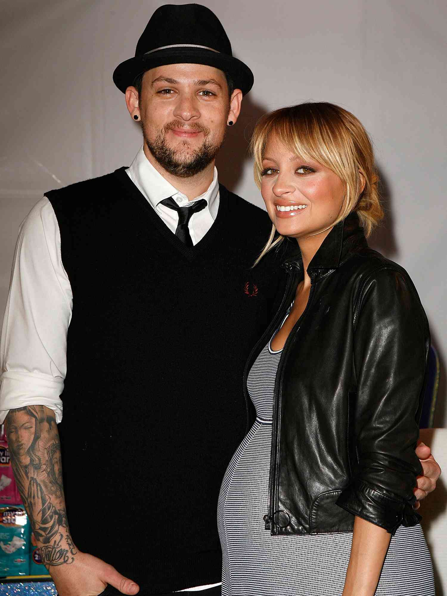 Joel Madden and Socialite Nicole Richie at the Launch of Richie-Madden Childrens Foundation at Los Angeles Free Clinic on December 3, 2007