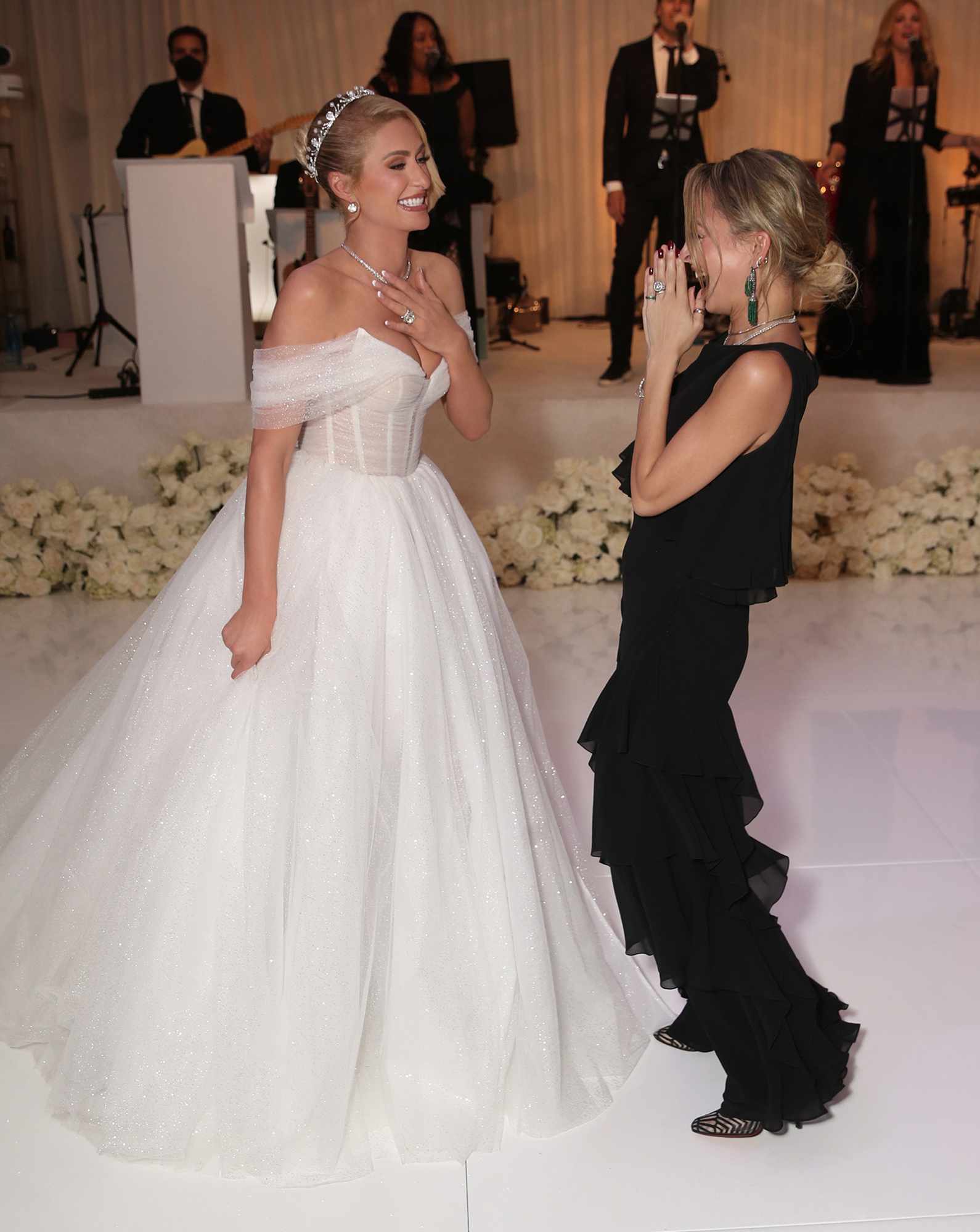 Paris Hilton and Nicole Richie at Paris Hilton's wedding