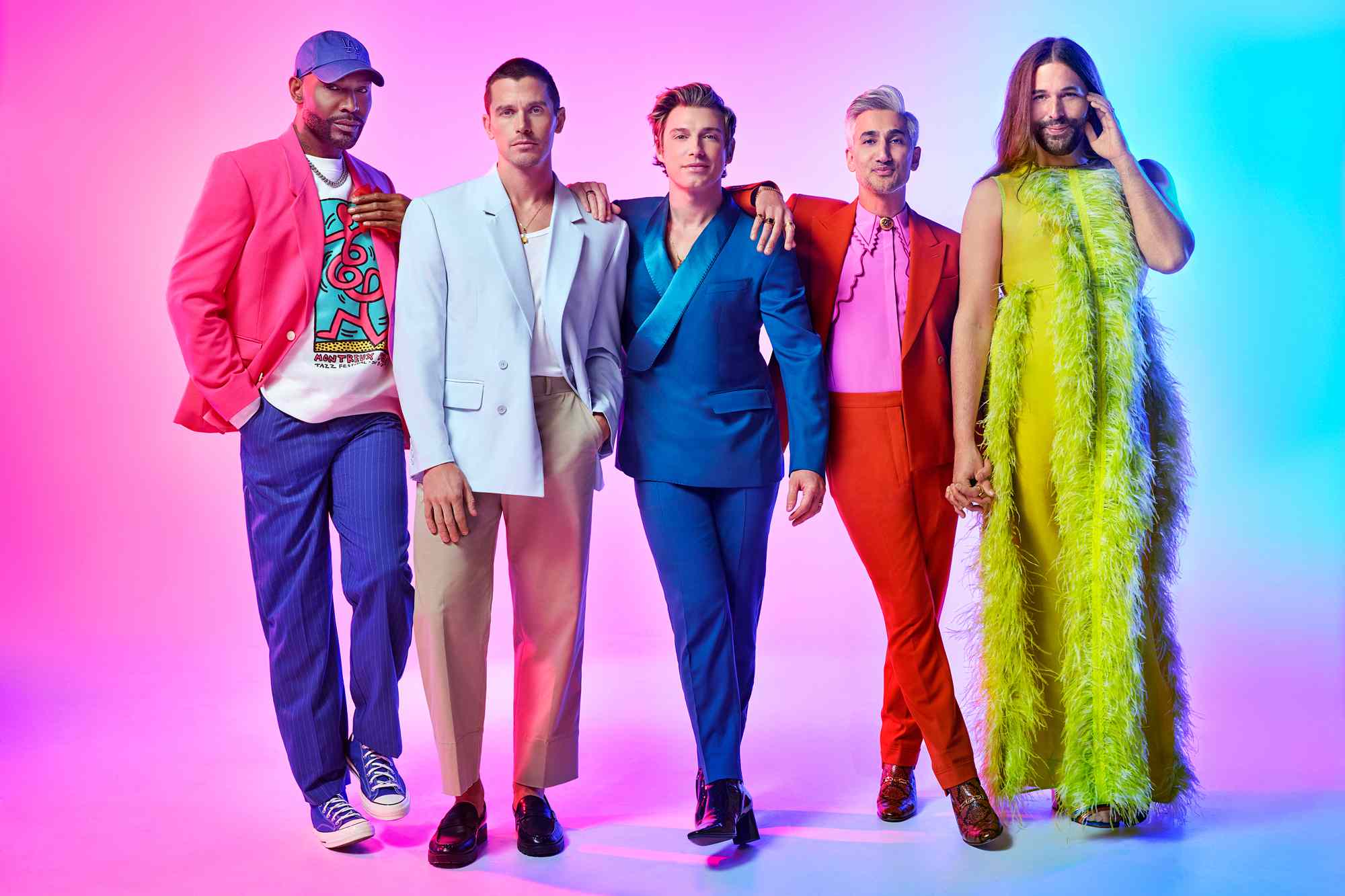 Karamo Brown, Antoni Porowski, Jeremiah Brent, Tan France, and Jonathan Van Ness