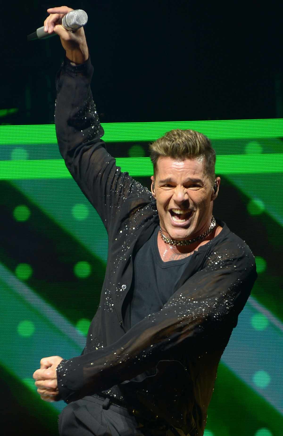 Ricky Martin performs during the Free World AIDS Day concert at the Watsco Center