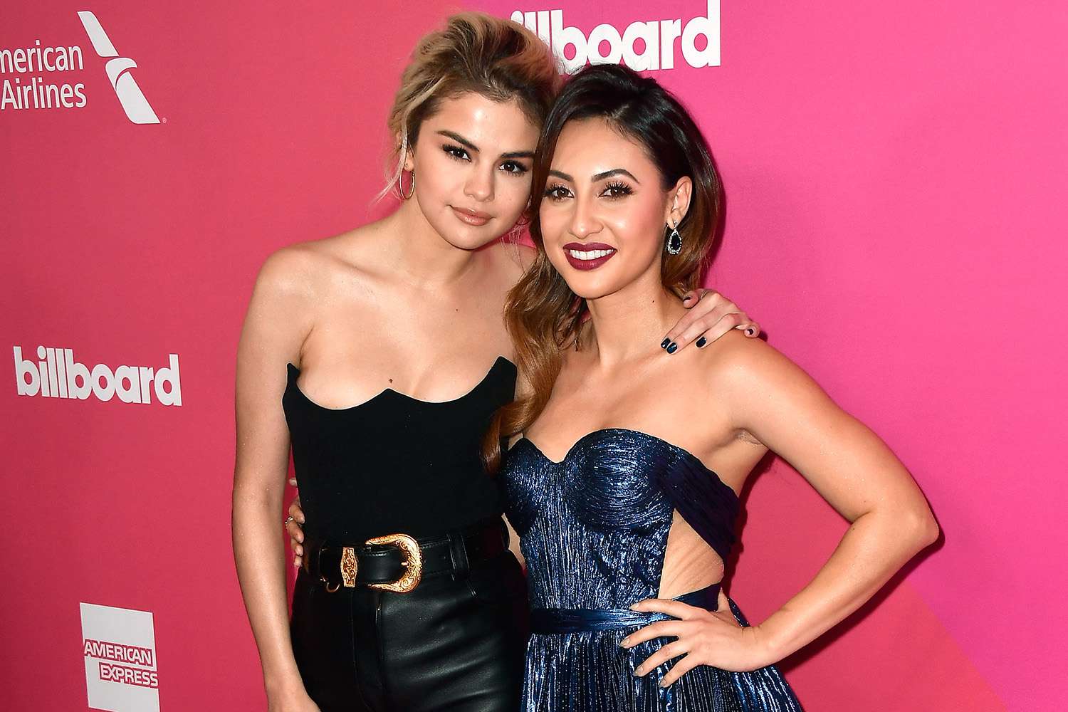 Selena Gomez (L) and Francia Raisa attend Billboard Women In Music 2017