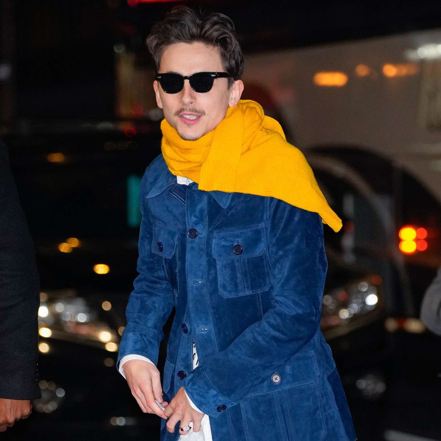 Timothee Chalamet is seen on December 12, 2024 in New York City