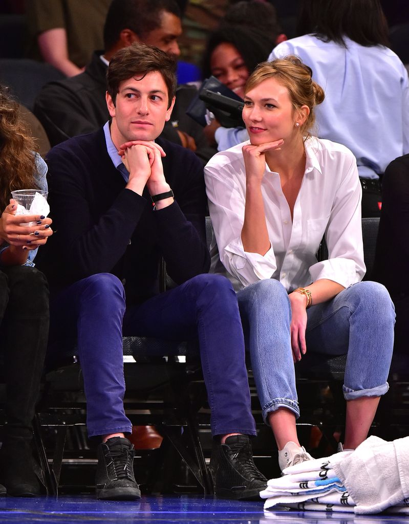 Joshua Kushner and Karlie Kloss attend the Cleveland Cavaliers vs New York Knicks game at Madison Square Garden on March 26, 2016 in New York City