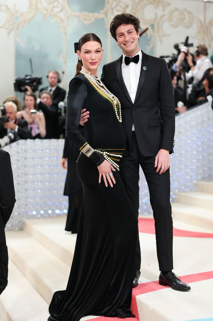 Karlie Kloss and Joshua Kushner at the 2023 Met Gala: Karl Lagerfeld: A Line of Beauty held at the Metropolitan Museum of Art on May 1, 2023 in New York, New York