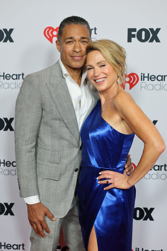 Amy Robach was seen with her promise ring on the red carpet at the iHeartRadio Music Awards 