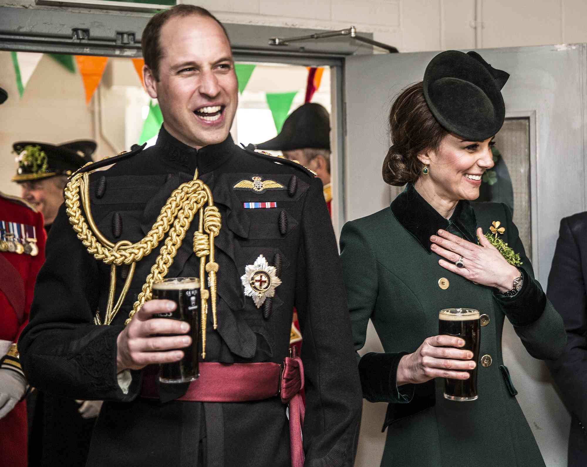 The Duke And Duchess Of Cambridge Attend The Irish Guards St Patrick's Day Parade