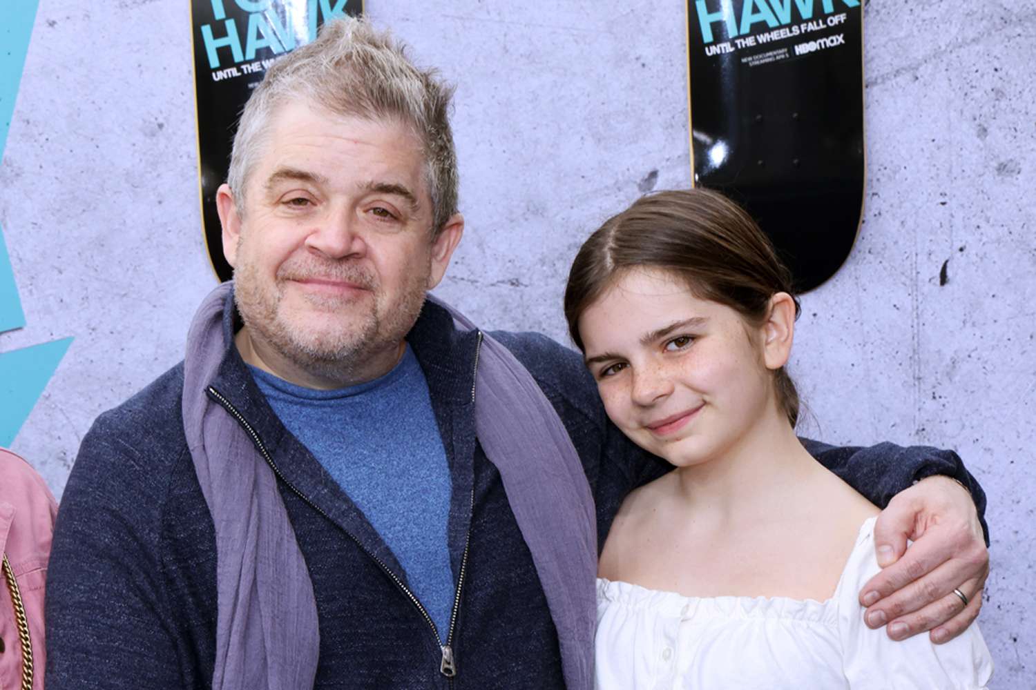 Patton Oswalt and Alice Rigney Oswalt attend the premiere of HBO Max's "Tony Hawk: Until The Wheels Fall Off" on March 30, 2022 in Santa Monica, California.