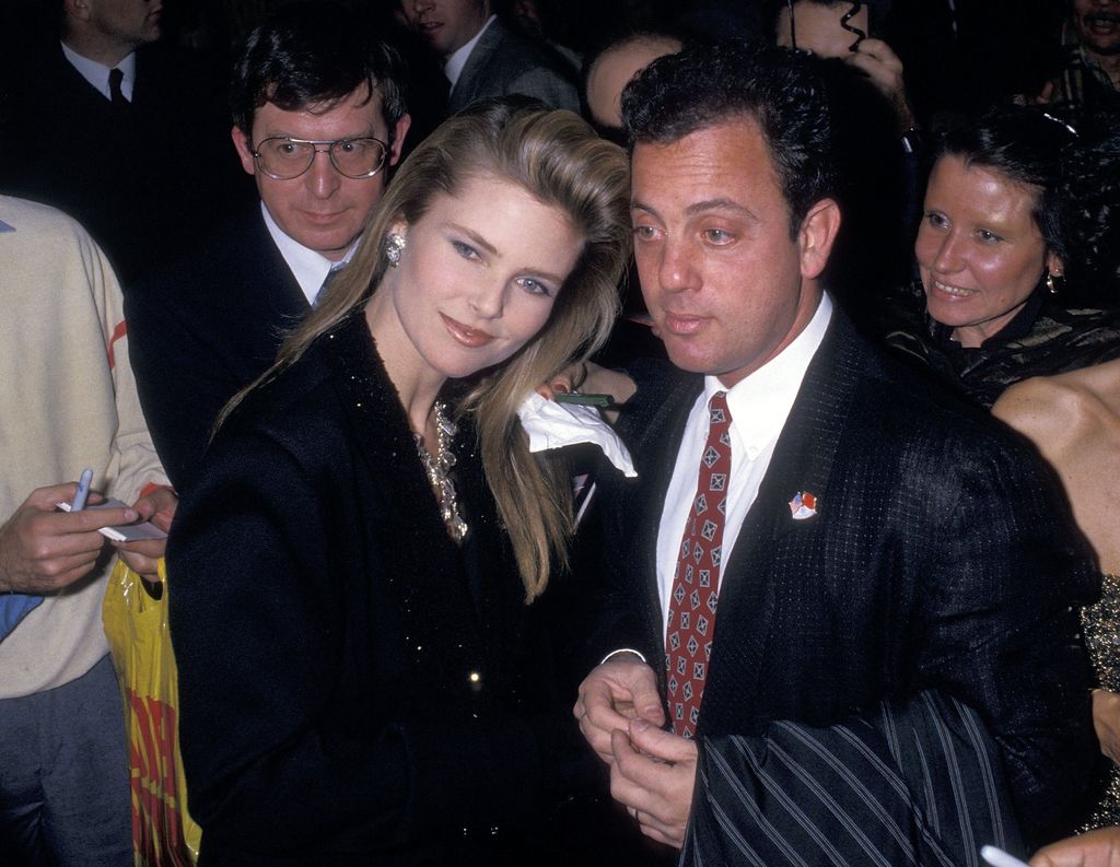 Model Christie Brinkley and musician Billy Joel attend the Second Annual Rock and Roll Hall of Fame Induction Ceremony on January 21, 1987 at the Waldorf-Astoria Hotel in New York City