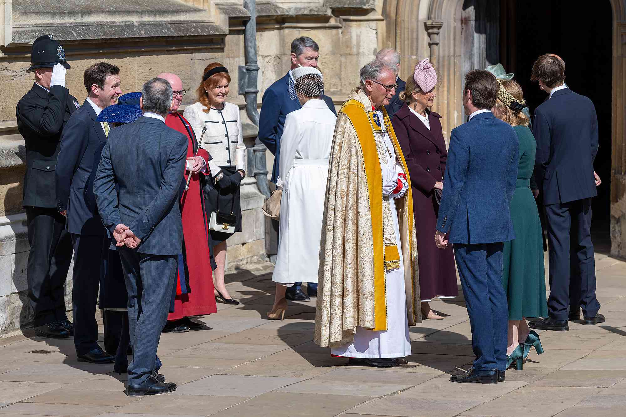 WINDSOR, UNITED KINGDOM - APRIL 20: Members of the British Royal Family attend the Easter Service at St George's Chapel at Windsor Castle in Windsor, United Kingdom on 20 April 2025 