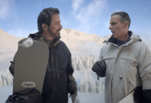 Ray Romano and Sebastian Maniscalco in the 2026 NBC Winter Olympics commercial.