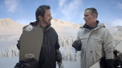 Ray Romano and Sebastian Maniscalco in the 2026 NBC Winter Olympics commercial.