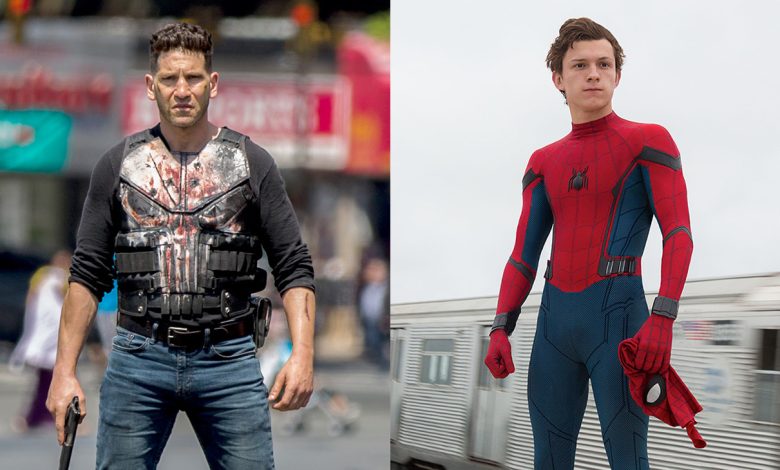 Jon Bernthal as The Punisher and Tom Holland as Spider-Man