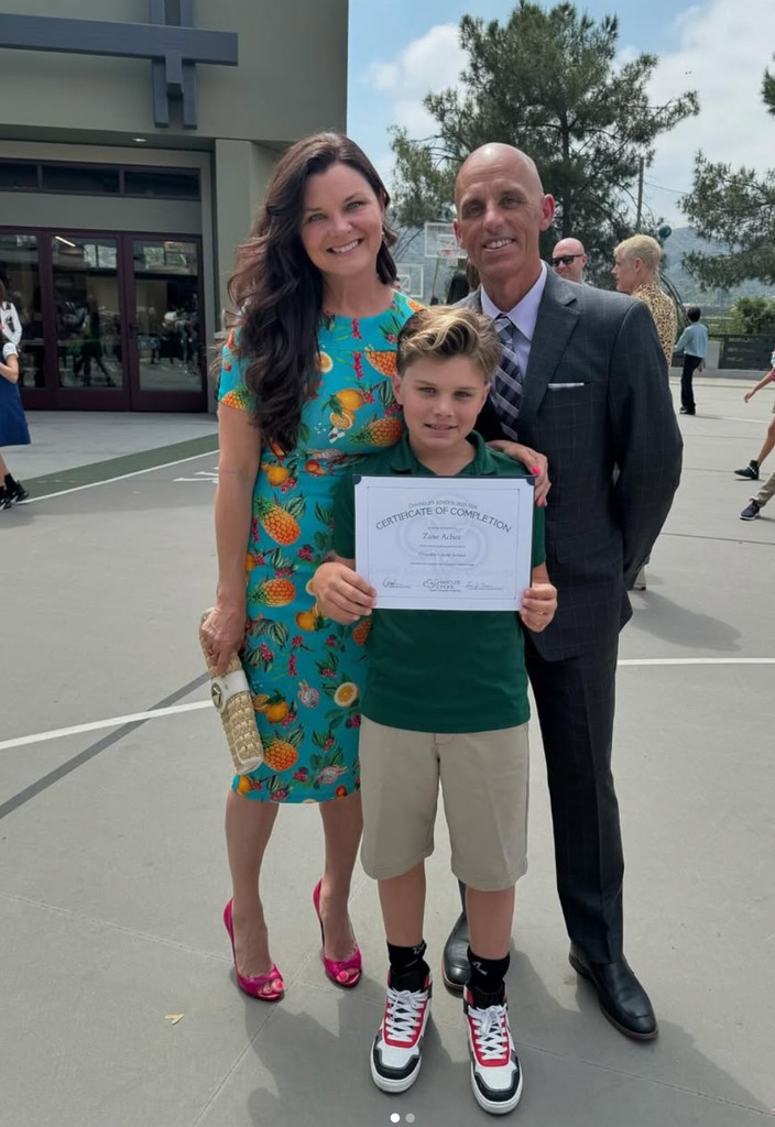 Photo shared by Heather Tom with her husband James with their son Zane