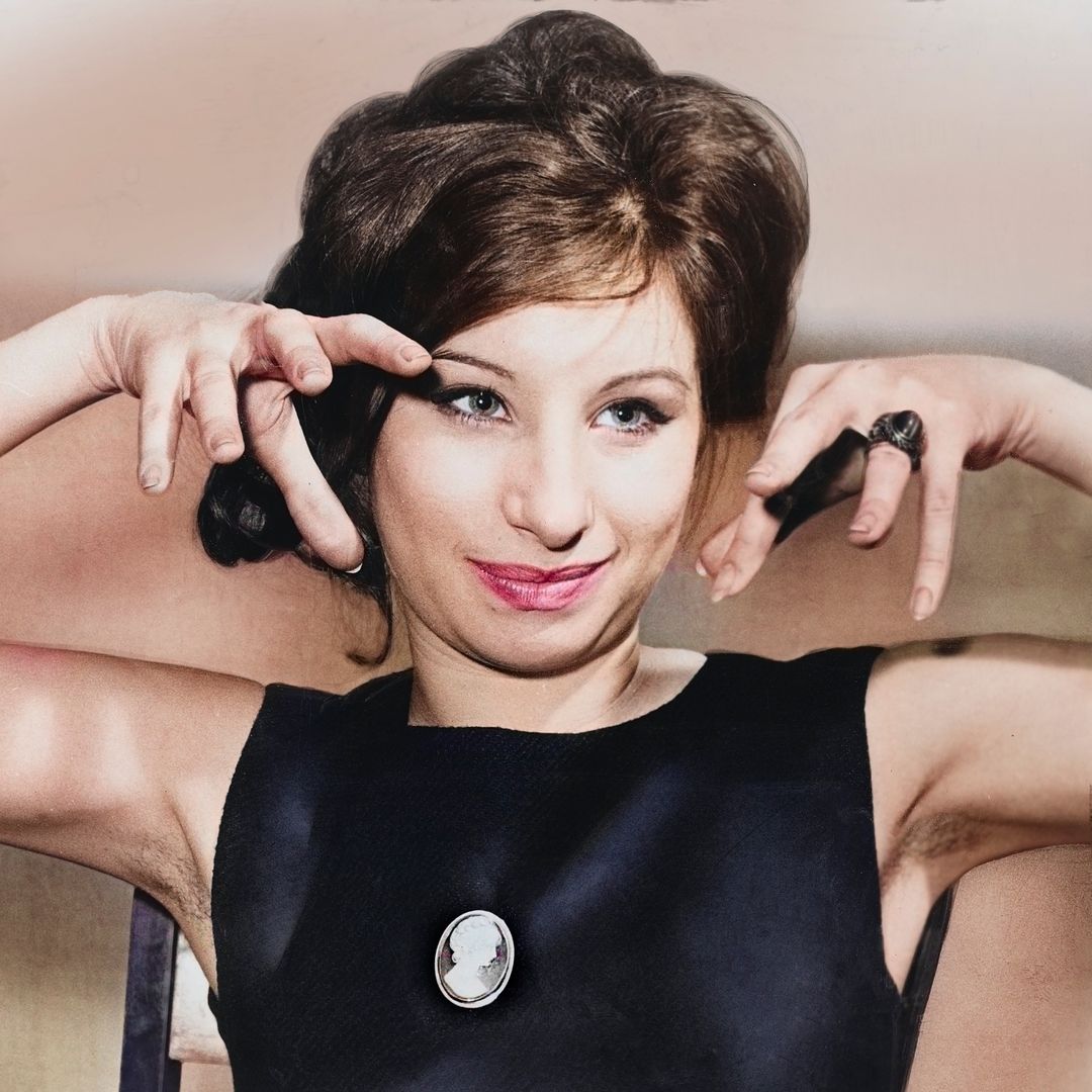 Barbra Streisand, American singer and actress, half-length portrait, Al Ravenna, New York World-Telegram and the Sun Newspaper Photograph Collection, 1962