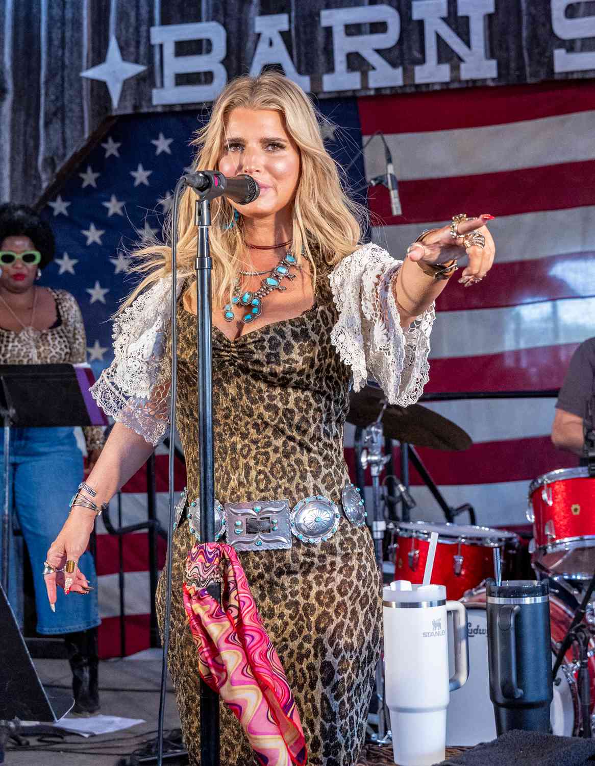 Jessica Simpson performs a surprise set during Luck Reunion 2025 at Luck Ranch on March 13, 2025 in Spicewood, Texas.
