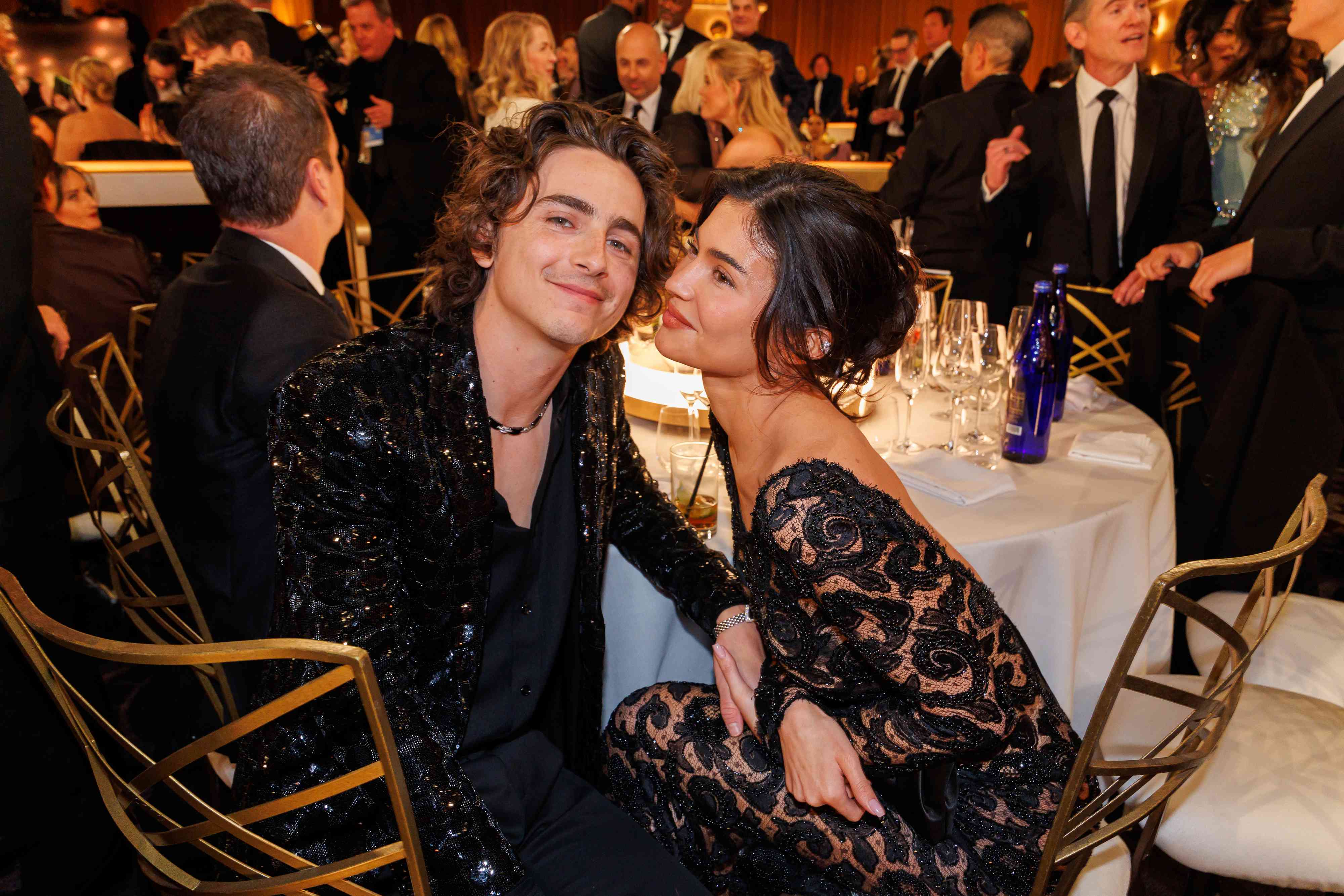 Timothee Chalamet Kylie Jenner Golden Globes los angeles 01 07 24