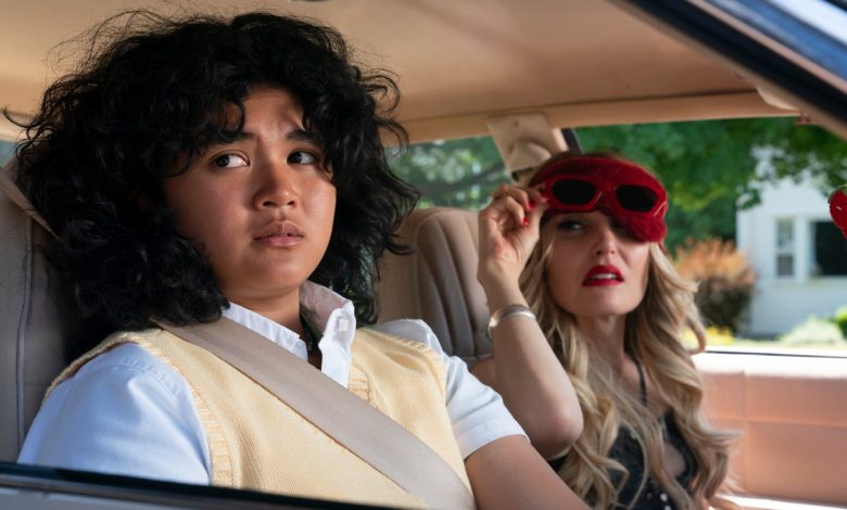 An awkward high school senior (Sam Morelos, left) hires an exotic dancer (Chloe Fineman) to help seduce her longtime crush before graduation, leading to unexpected friendship and lessons in self-confidence, acceptance, and adulthood.