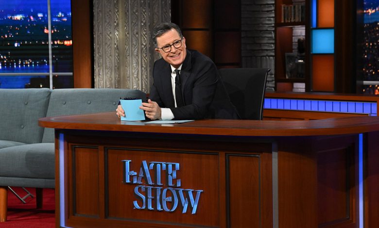 The Late Show with Stephen Colbert during Monday’s January 20, 2025 show.
