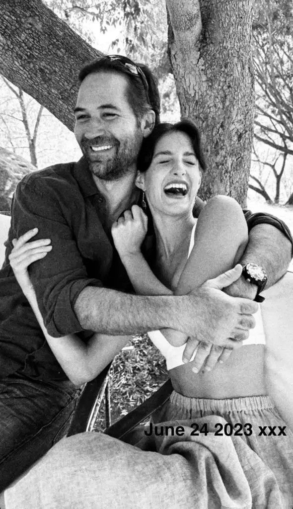 manuel garcia rulfo audrey mcgraw hugging and laughing