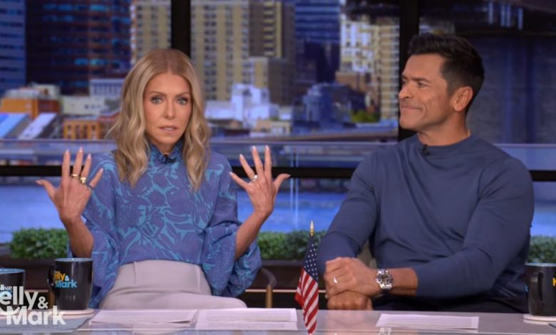 Kelly Ripa and Mark Consuelos have difference of opinion over where they are living during honest discussion on LIVE