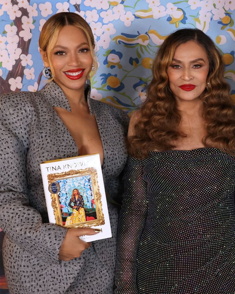 Beyoncé poses for a photo with Tina Knowles at a celebration after Matriarch's book tour stop at The Wiltern, shared on Instagram