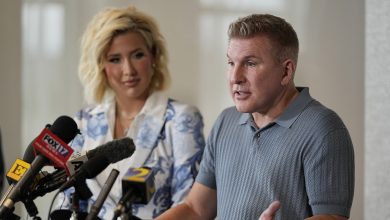 Reality television star Todd Chrisley speaks during a news conference Friday, May 30, 2025, in Nashville, Tenn.
