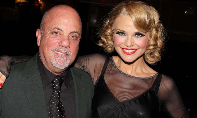 Billy Joel and Christie Brinkley pose backstage at the long running hit musical