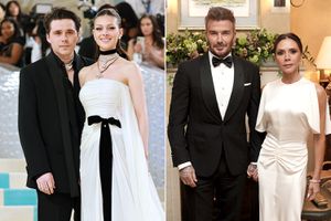 Brooklyn Beckham and Nicola Peltz Beckham andDavid Beckham and Victoria Beckham