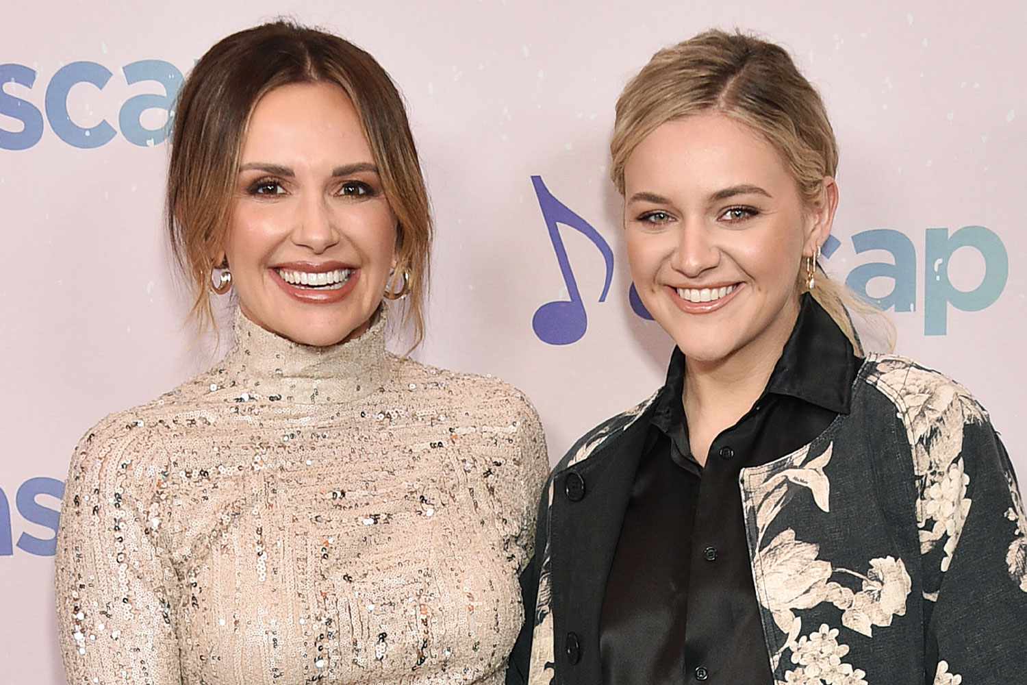 Carly Pearce and Kelsea Ballerini at the ASCAP Grammy Brunch in the Garden held at the Four Seasons Hotel Los Angeles At Beverly Hills on February 2, 2024