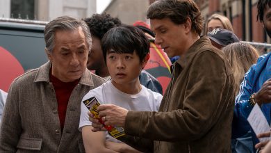 Jackie Chan (left), Ben Wang and Ralph Macchio in