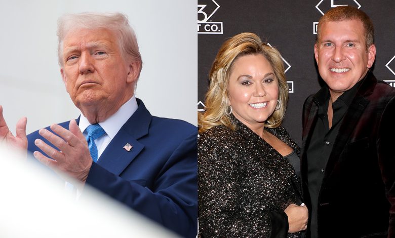 Donald Trump and Todd and Julie Chrisley